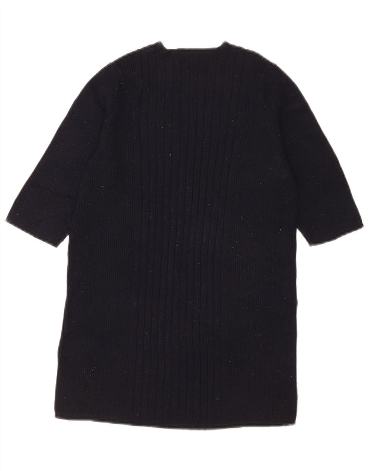 Suéter feminino Marks & Spencer com gola canoa Reino Unido 12 médio azul marinho
