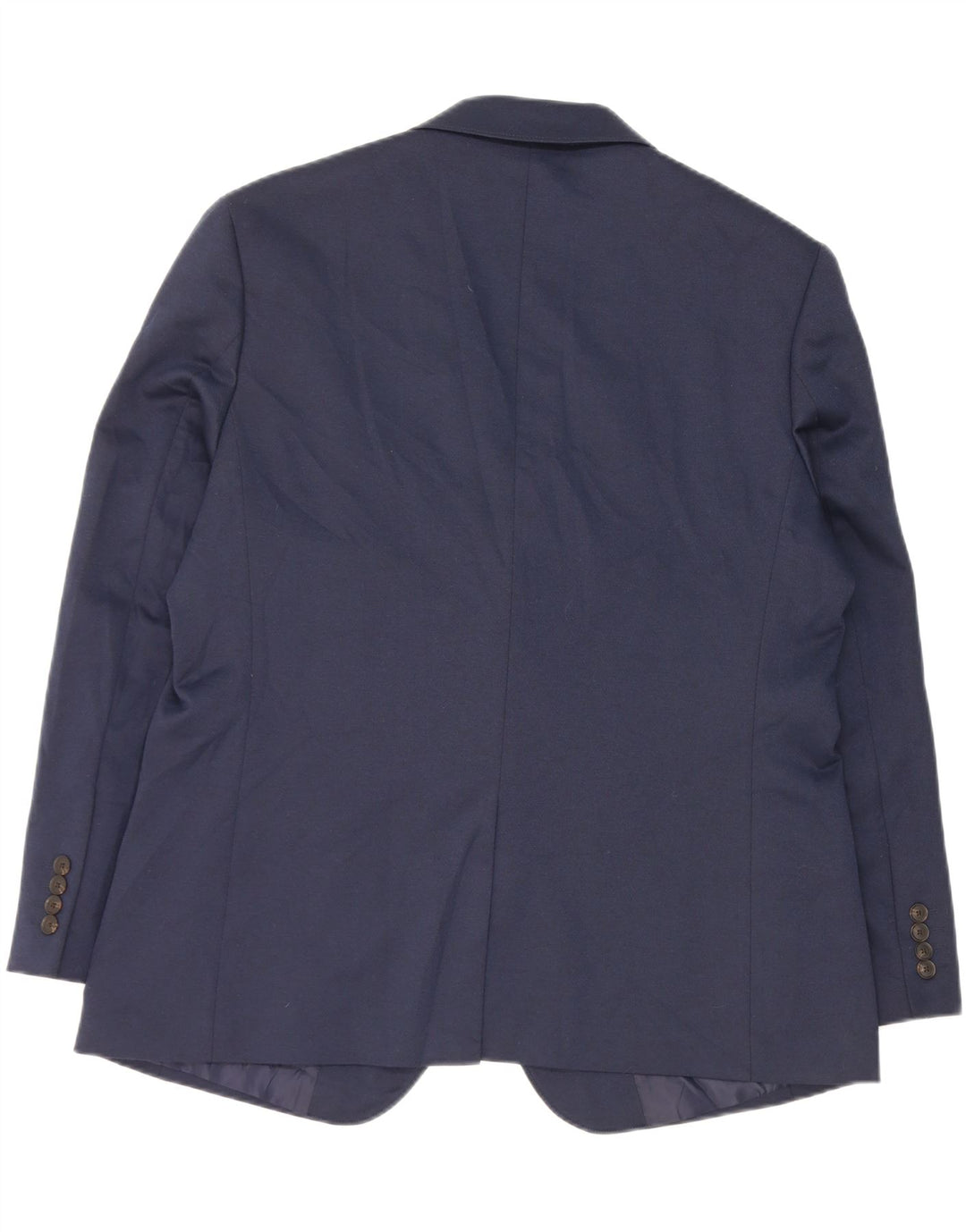 Jaqueta blazer masculina de 2 botões Marks & Spencer Reino Unido 44 XL azul marinho poliéster