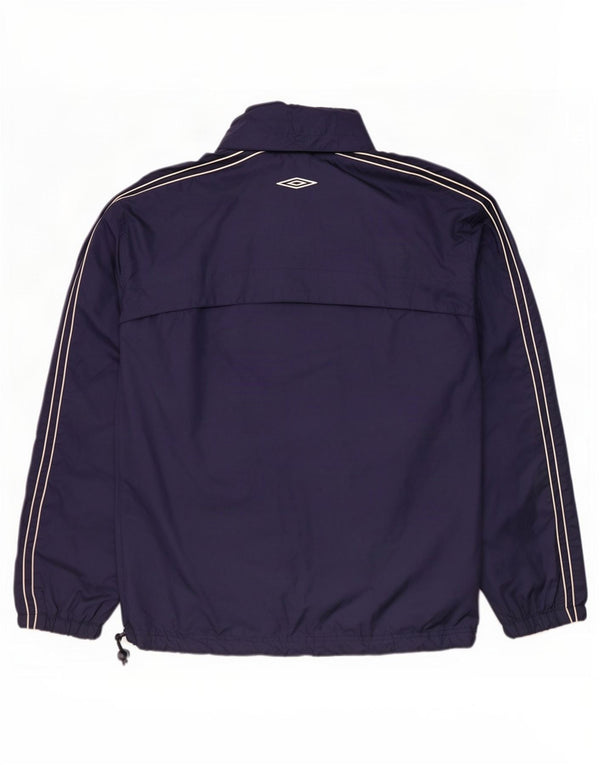 Jaqueta de chuva masculina Umbro com capuz Reino Unido 38/40 médio azul marinho nylon