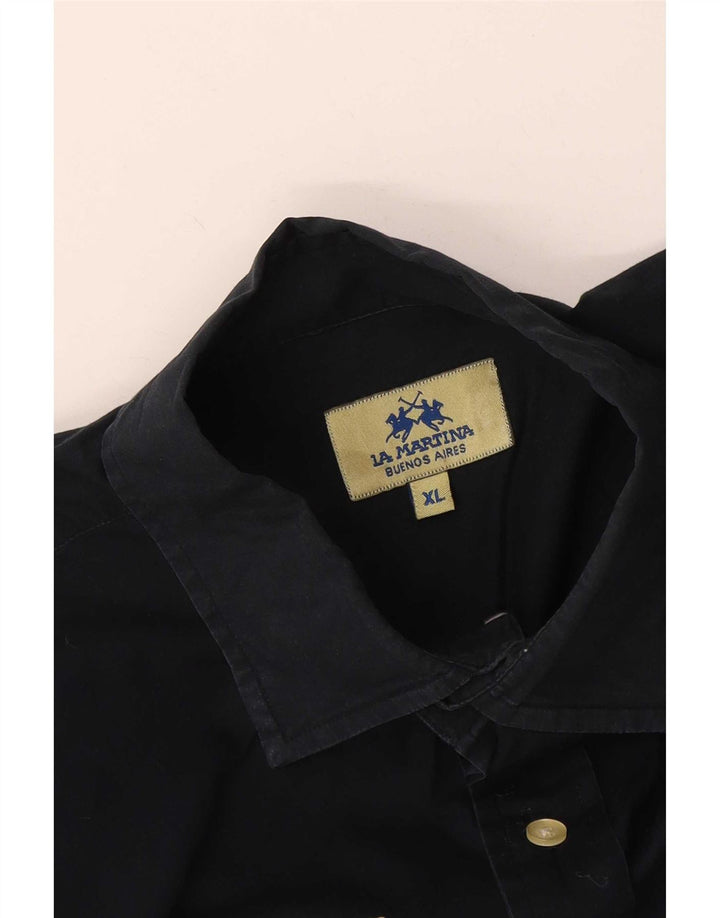 Camisa gráfica masculina La Martina XL azul marinho