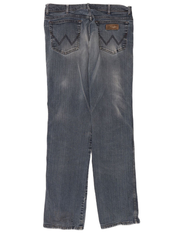 Wrangler Masculino Texas Straight Jeans W36 L36 Azul Algodão