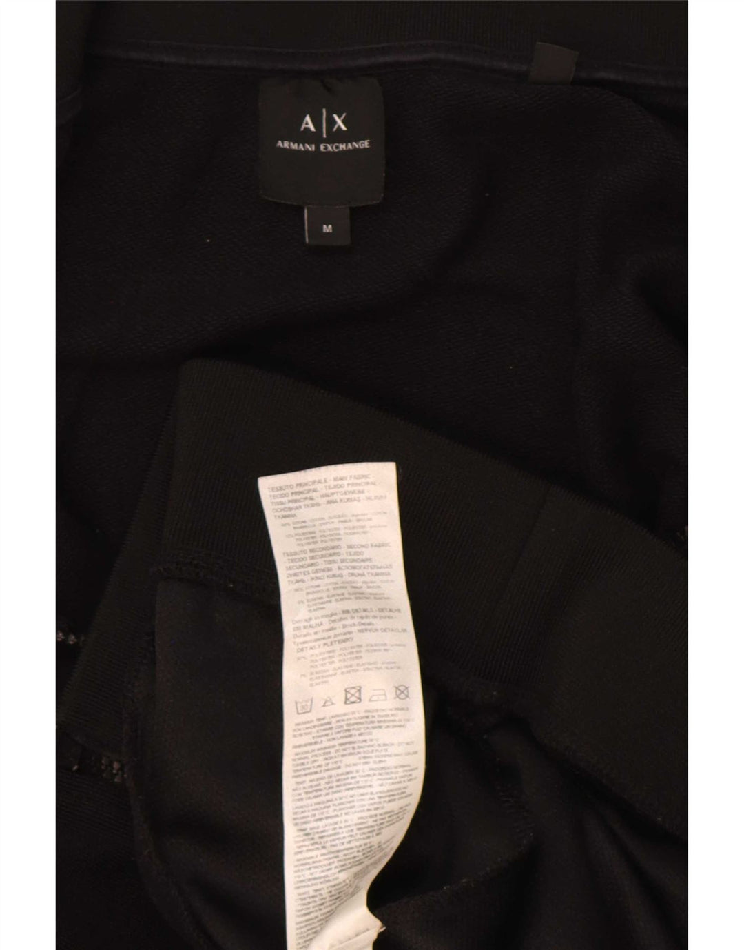 Armani Exchange Mens Graphic Tracksuit Top Jaqueta Médio Algodão Preto