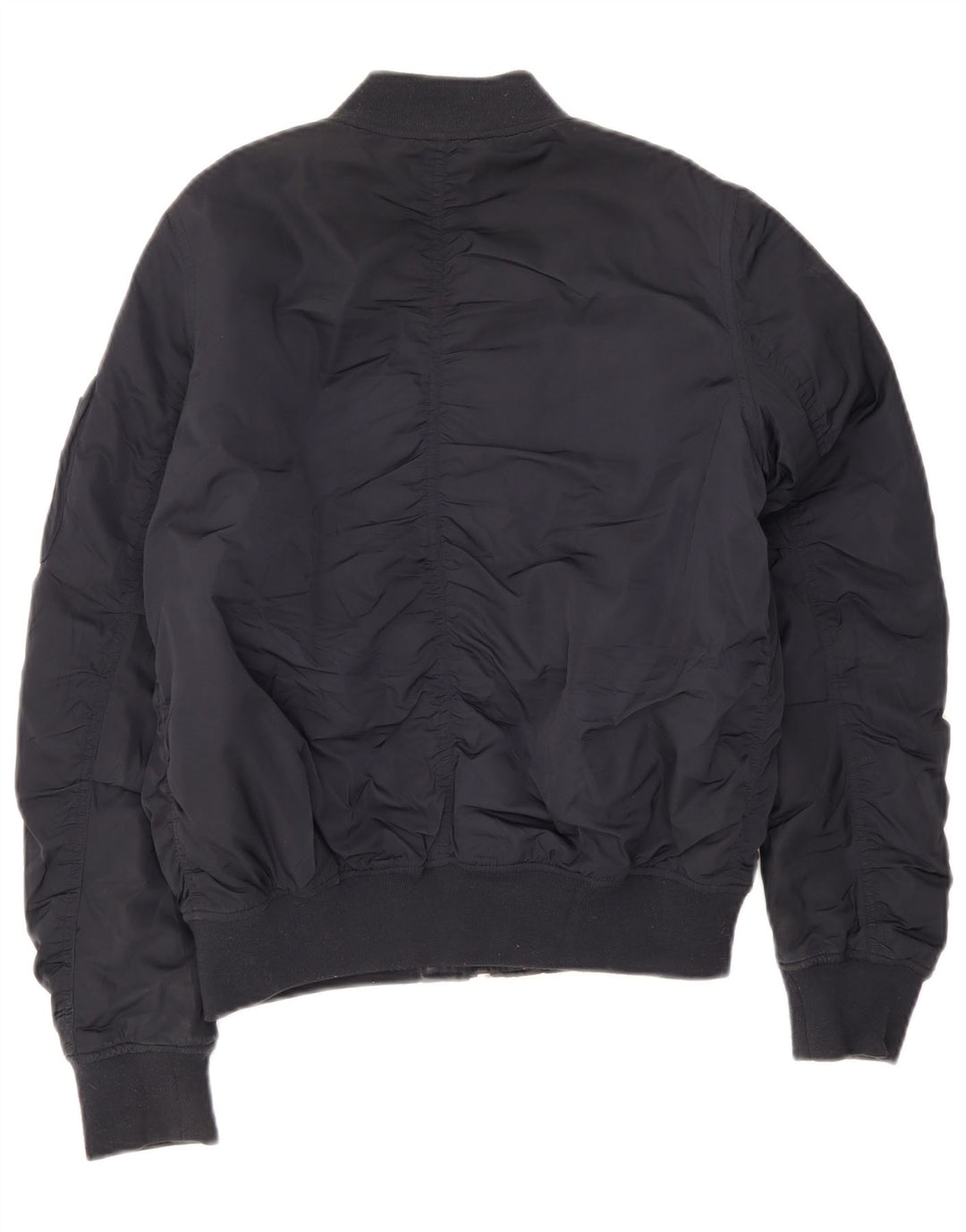 Jaqueta bomber feminina Topshop UK 12 poliéster azul marinho médio