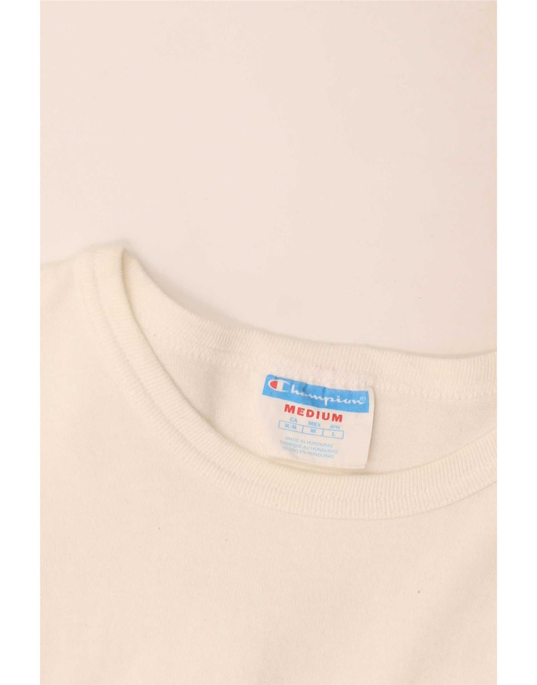 Camiseta gráfica masculina Champion Top Médio Branco