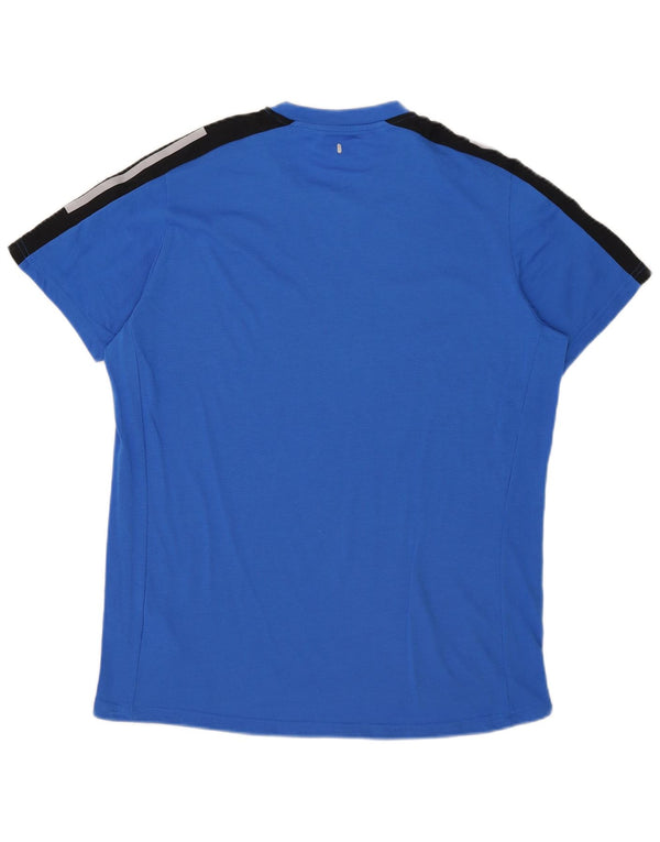 Camiseta Adidas Masculina Aeroready Graphic Top Grande Azul Colorblock Poliéster