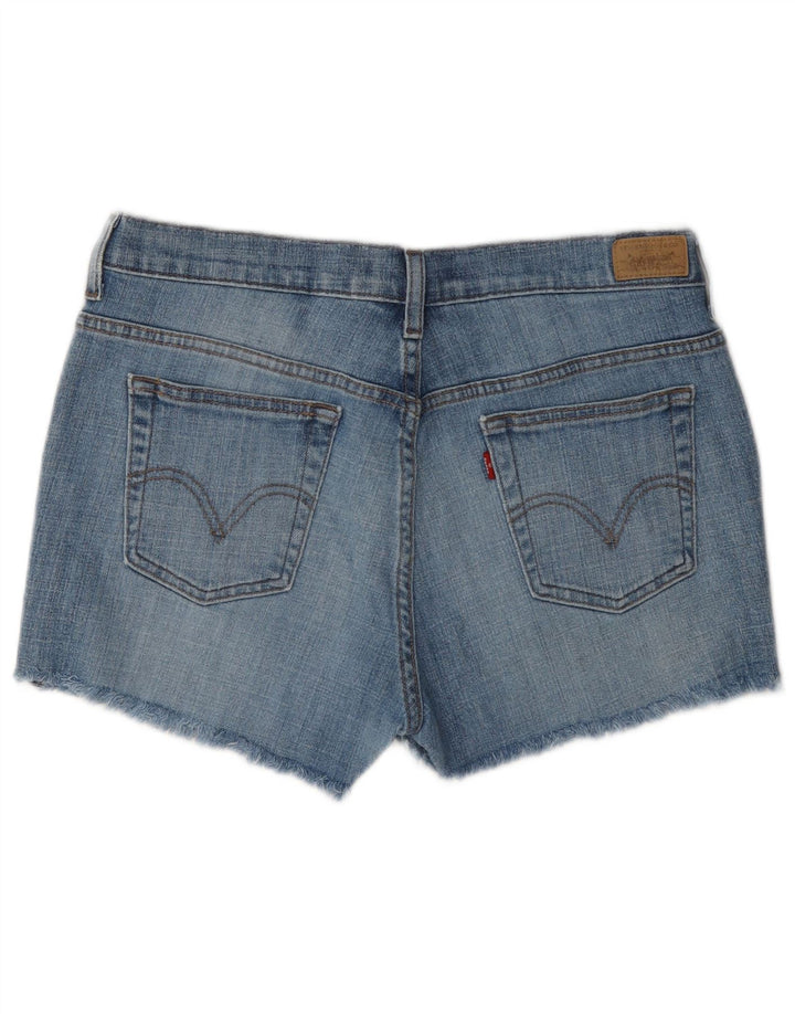Shorts jeans feminino Levi's 515 US 10 grande W34 azul algodão