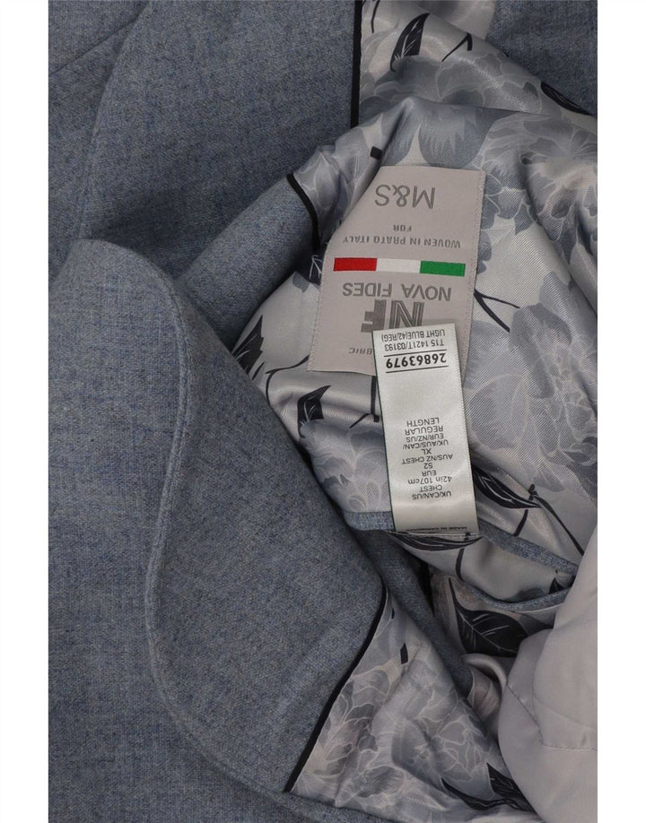 Jaqueta Blazer masculina de 2 botões Marks & Spencer Reino Unido 42 XL Lã azul