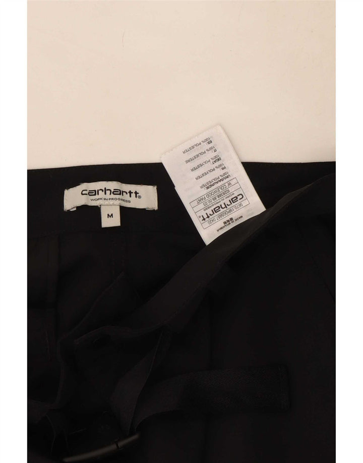 Carhartt Mens Tapered Cargo Calças Médio W31 L26 Poliéster Preto