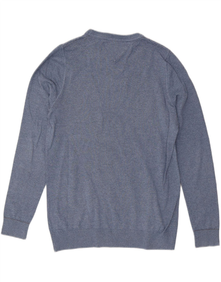 TOMMY HILFIGER Mens Crew Neck Jumper Sweater XL Blue Cotton Vintage Tommy Hilfiger and Second-Hand Tommy Hilfiger from Messina Hembry 