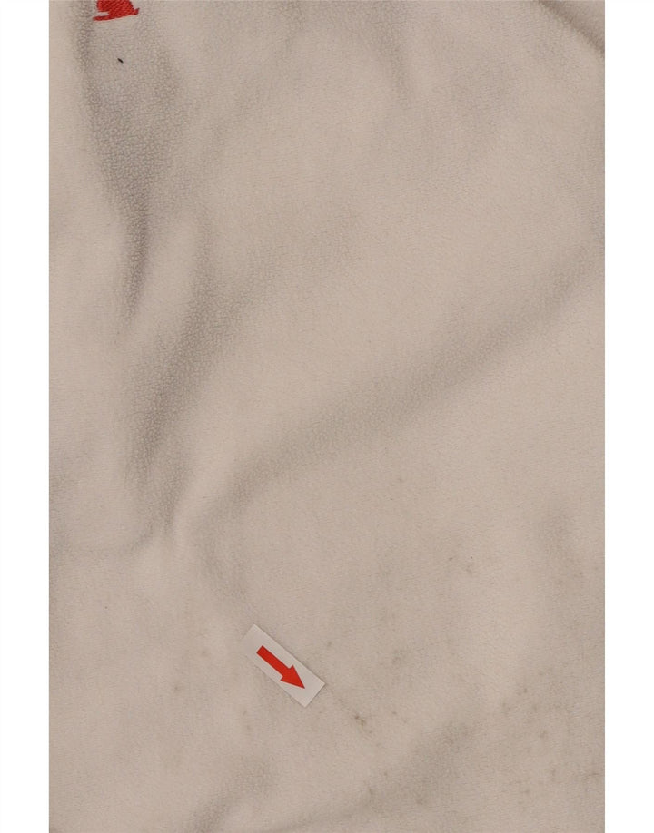 Jumper de lã feminino Musto com zíper e pescoço Reino Unido 14 grande poliéster branco