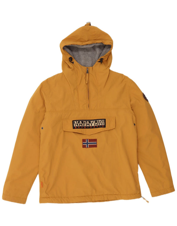 Jaqueta masculina Napapijri Geographic Graphic Anorak Reino Unido 40 grande nylon amarelo