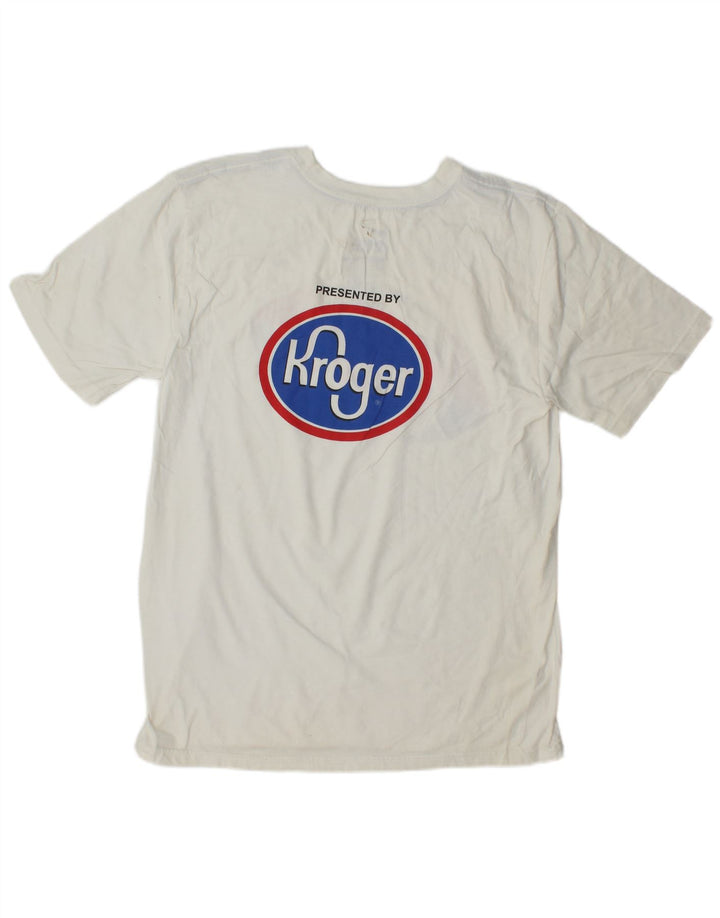 Camiseta feminina NIKE com estampa gráfica UK 14 médio algodão branco