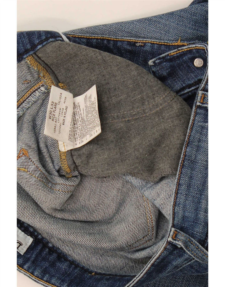 Lee Womens Rice Flared Jeans W30 L33 Azul Algodão