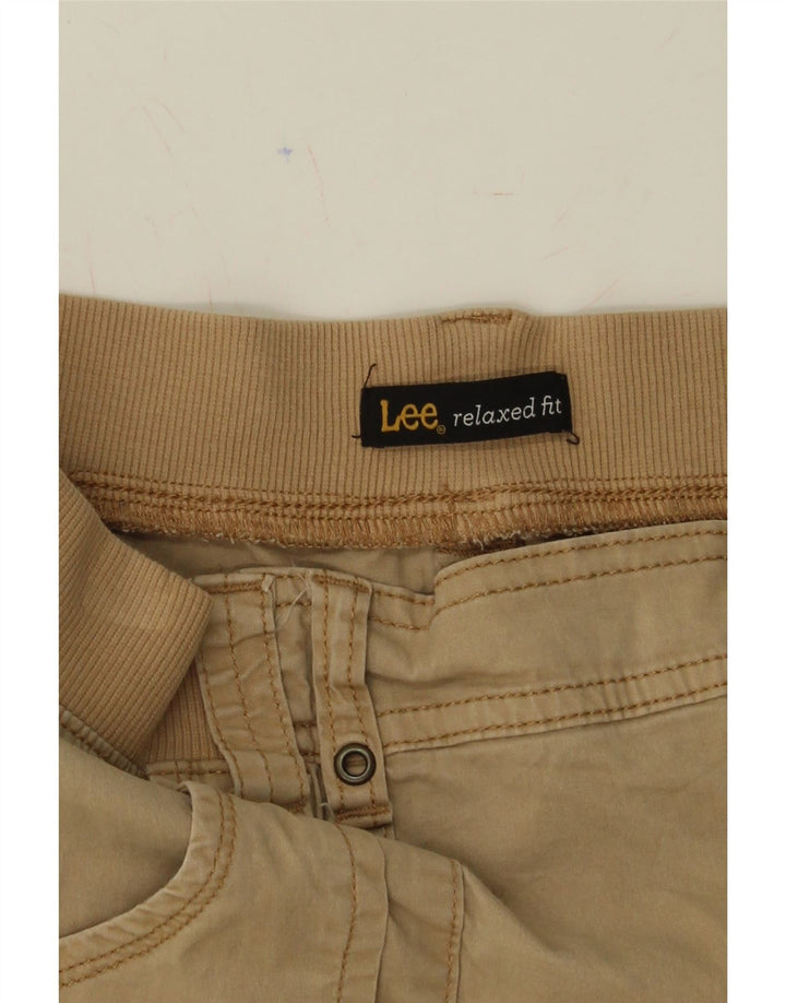 LEE Womens Relaxed Fit Bermuda Shorts US 14 XL W36  Beige Cotton Vintage Lee and Second-Hand Lee from Messina Hembry 