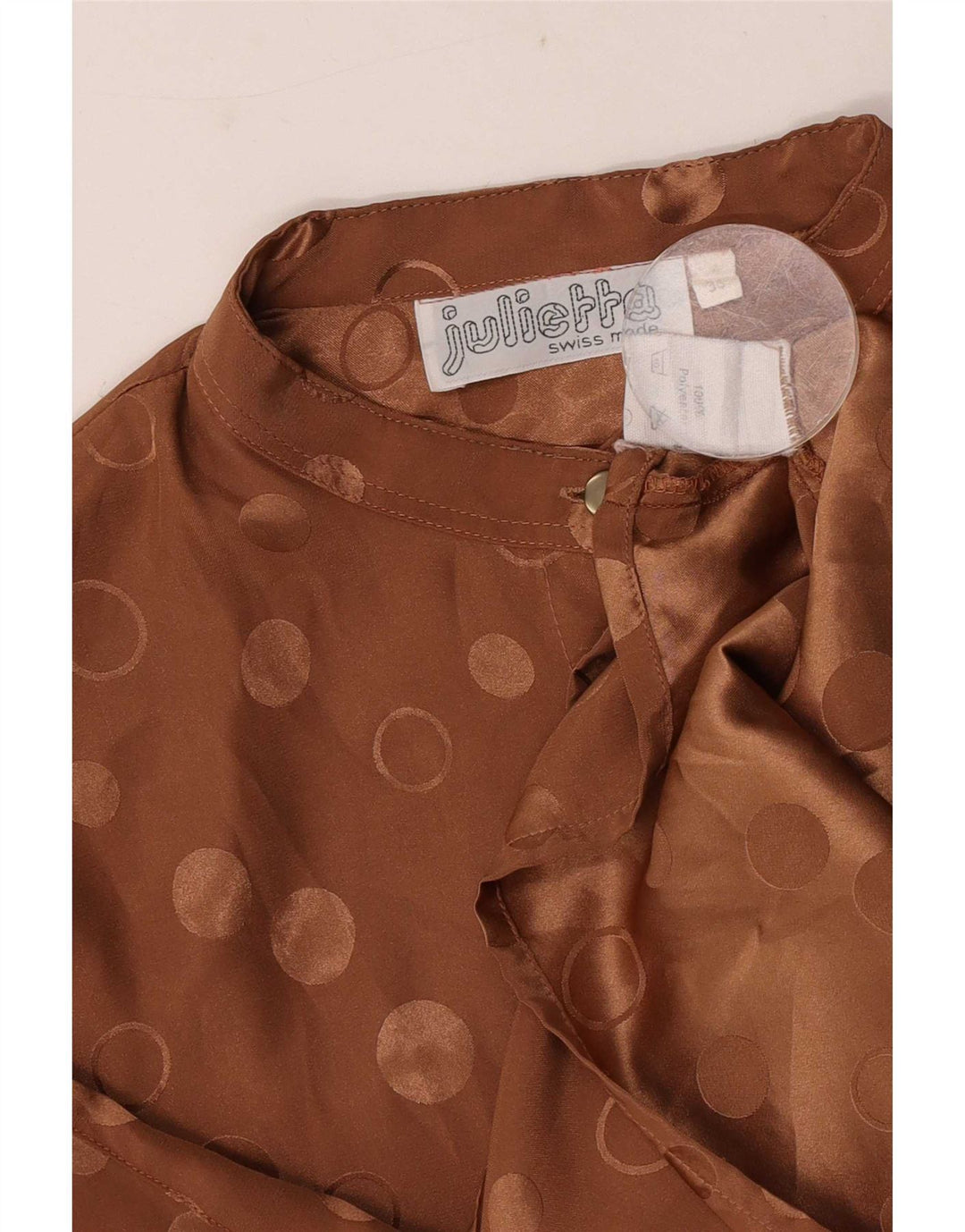 Blusa feminina Julietta EU 36 pequena poliéster manchado marrom