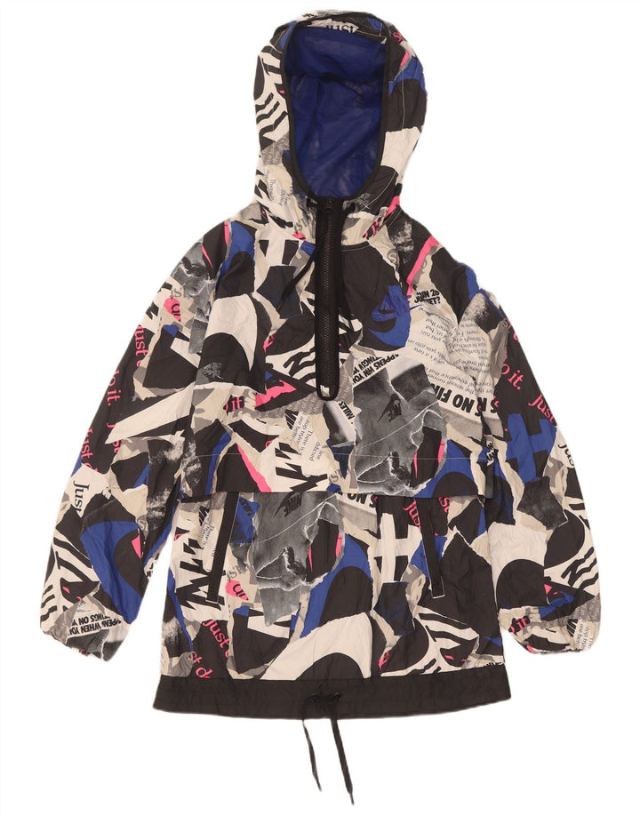 Jaqueta de chuva feminina com capuz Nike UK 6 XS multicolorida geométrica