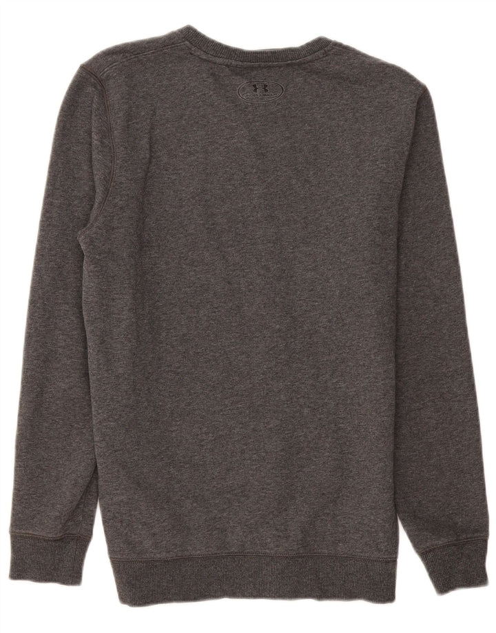 UNDER ARMOUR Mens Cold Gear Moletom Jumper Pequeno Algodão Cinza
