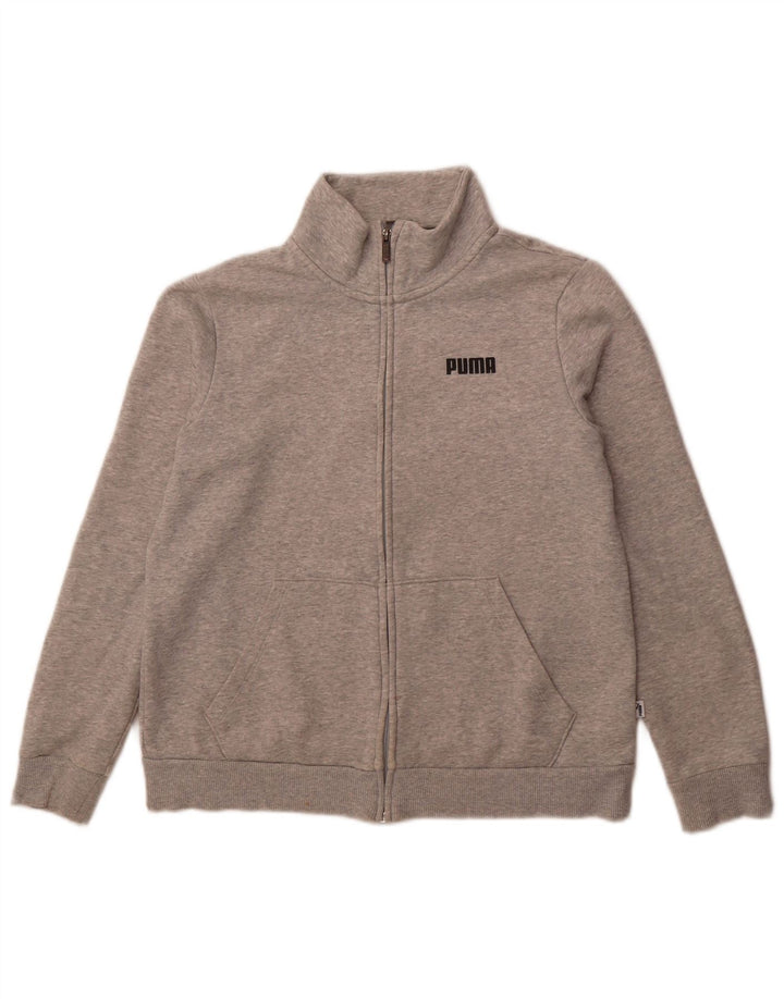PUMA Womens Tracksuit Top Jacket UK 14 Grande Algodão Cinza