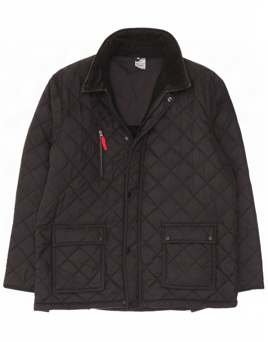 Jaqueta acolchoada masculina vintage UK 42 XL preto nylon