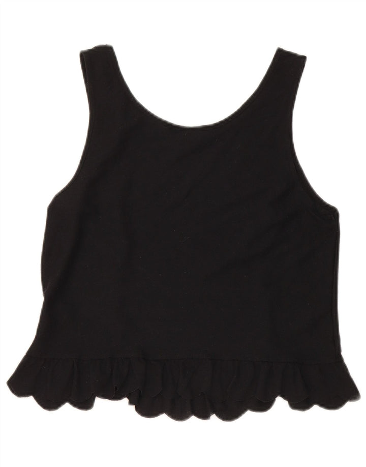Colete feminino Topshop UK 8 pequeno poliéster preto