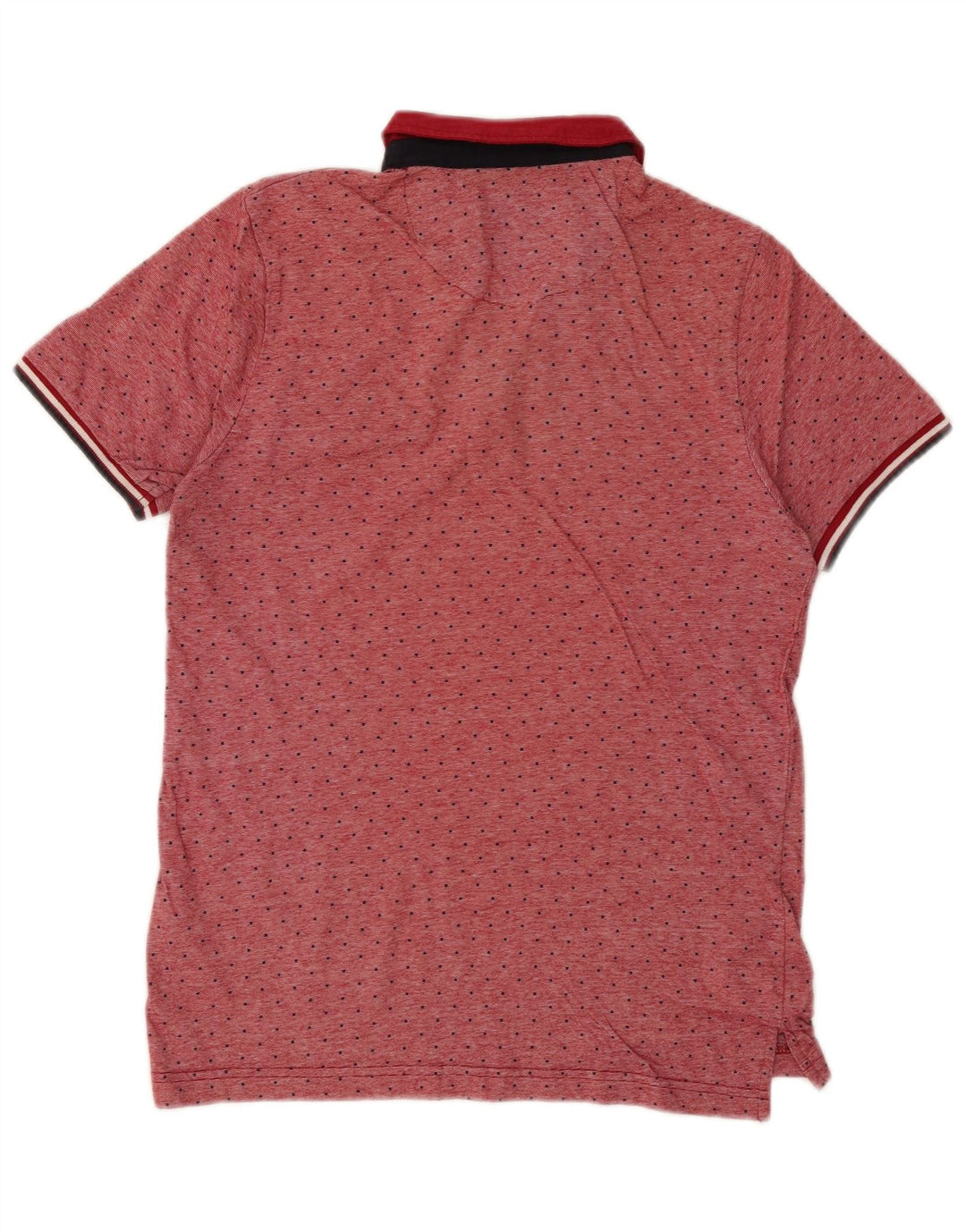Camisa polo masculina LE SHARK pequena bolinhas vermelhas de algodão