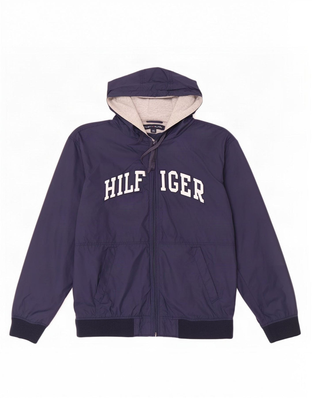 Jaqueta masculina Tommy Hilfiger com capuz gráfico grande azul marinho