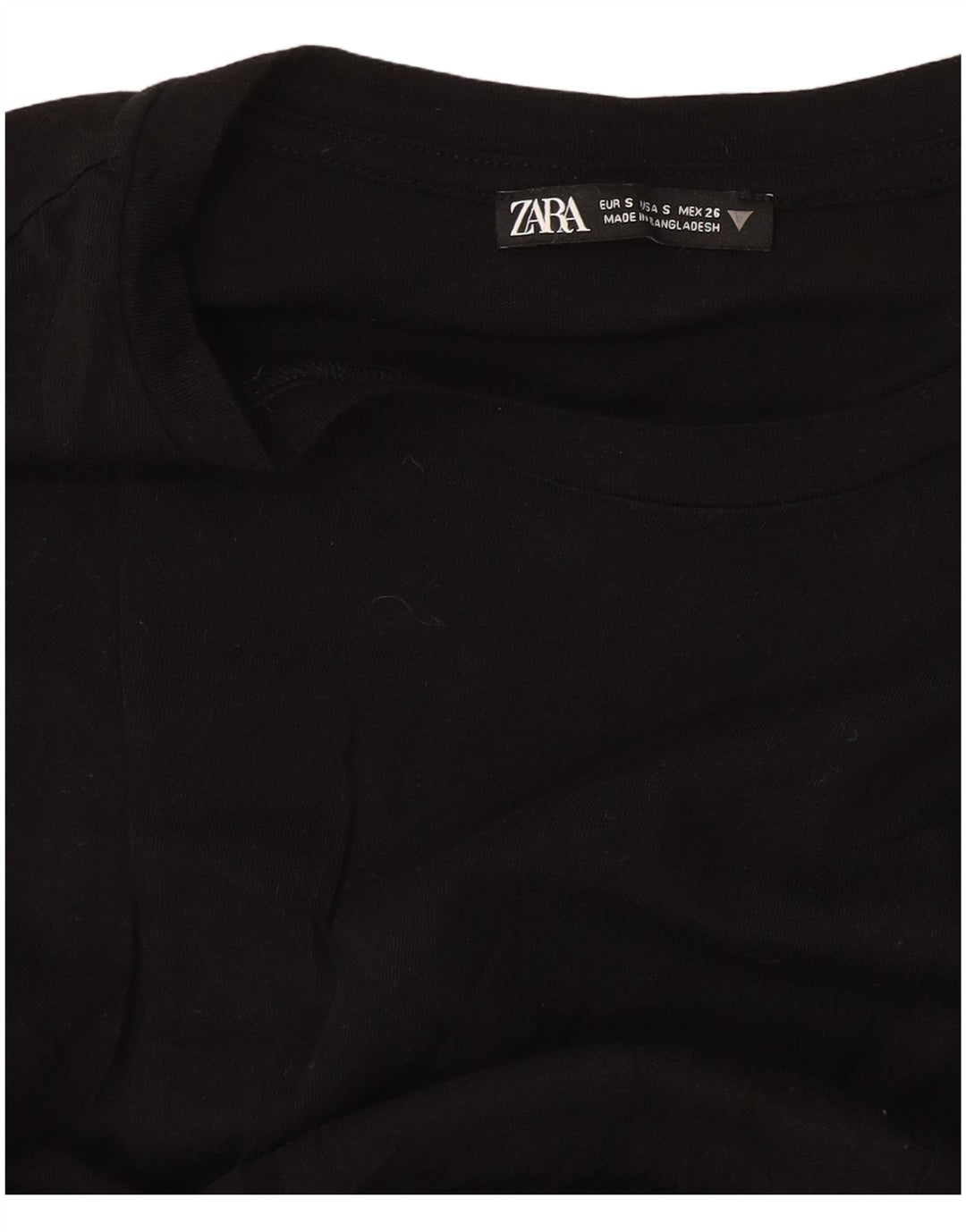 Camiseta feminina grande Zara UK 10 pequena preta