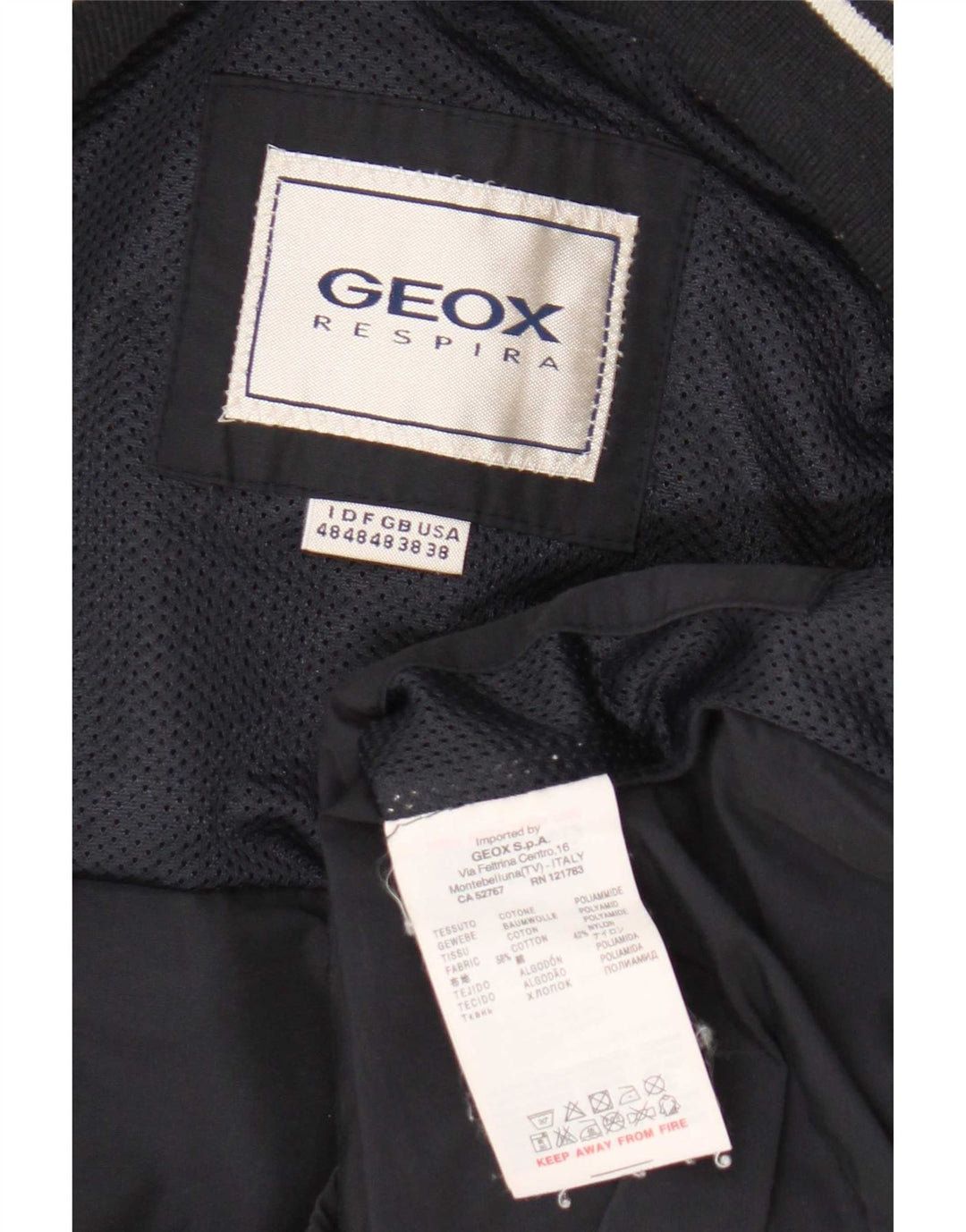 Jaqueta bomber masculina Geox UK 38 algodão azul marinho médio
