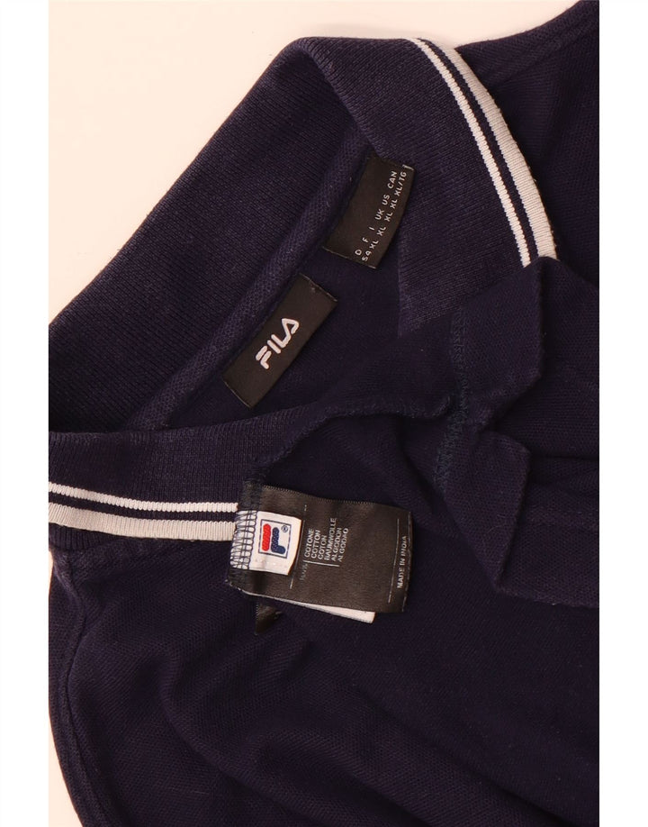Camisa polo masculina Fila XL azul marinho algodão