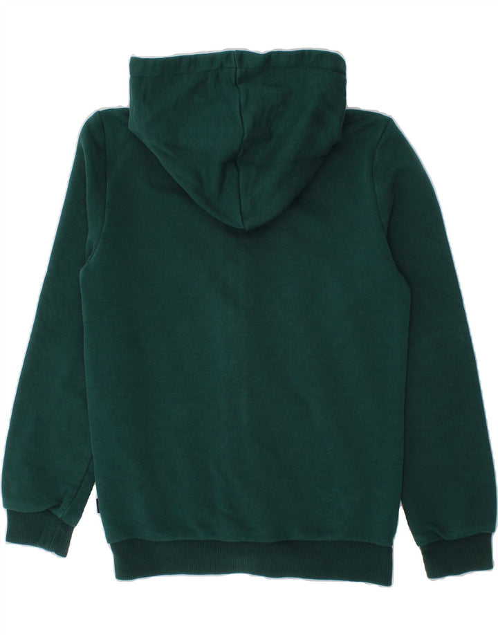 PUMA Boys Graphic Zip Hoodie Sweater 9-10 Years Green Cotton Vintage Puma and Second-Hand Puma from Messina Hembry 