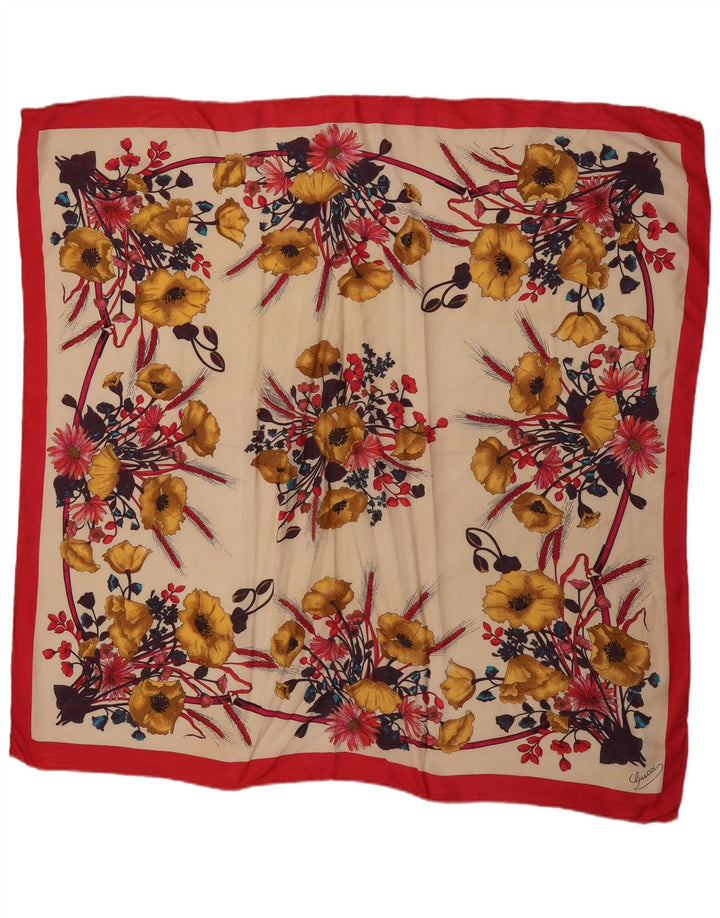 Gucci Lenço quadrado gráfico feminino tamanho único designer floral multicolorido