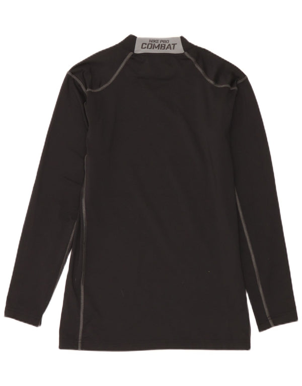 Top masculino Nike manga comprida grande poliéster colorblock preto