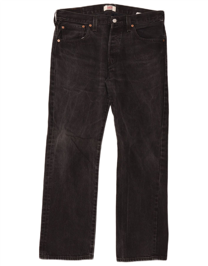 Jeans Levi's 501 Straight Masculino W34 L30 Algodão Preto