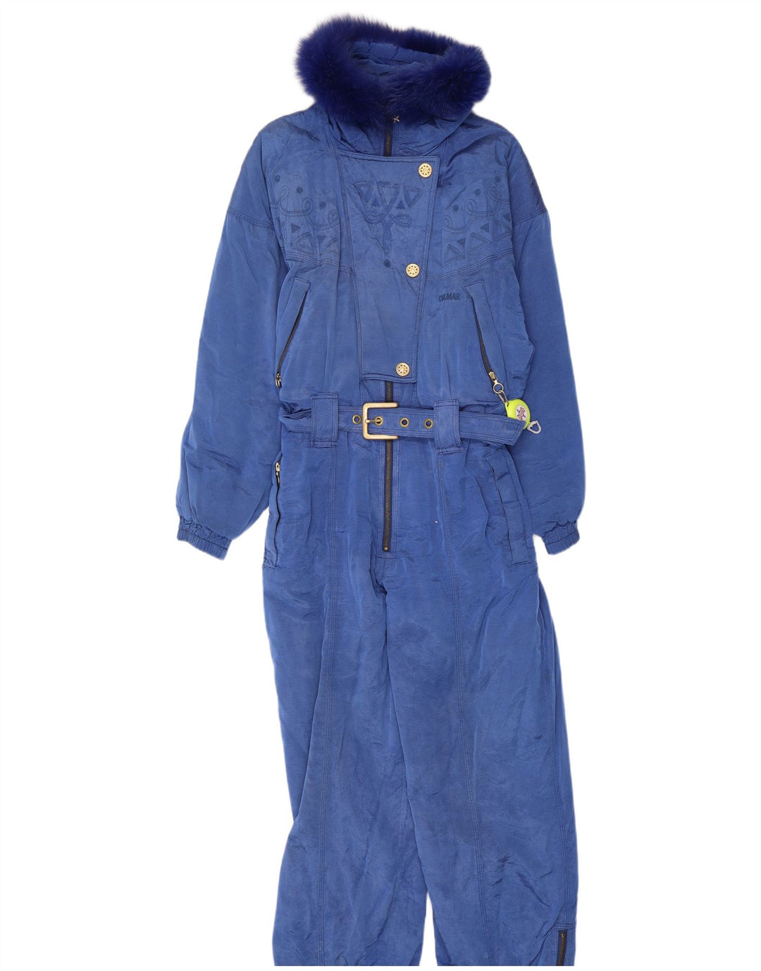 Macacão de esqui feminino Colmar IT 46 grande azul geométrico