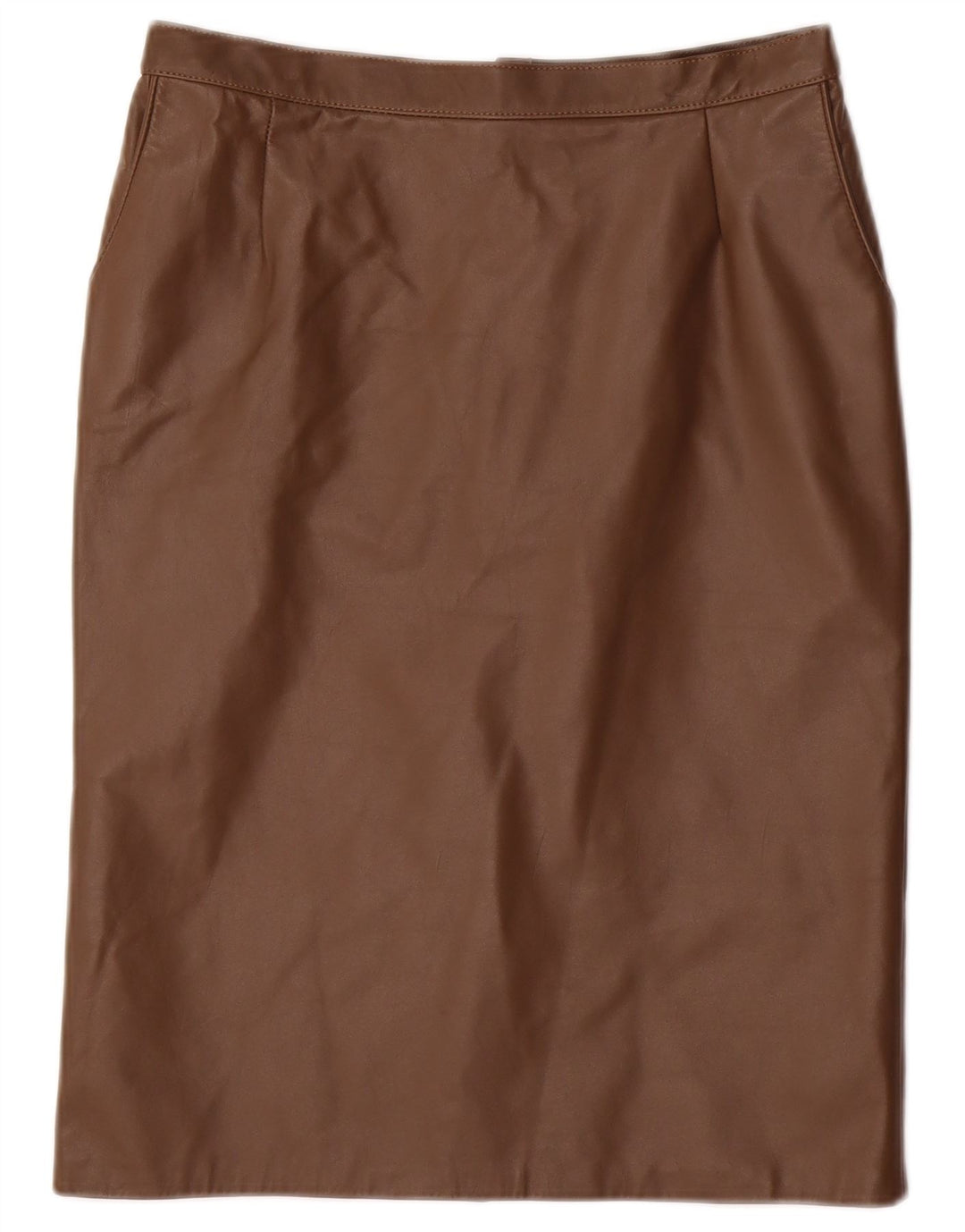 Saia lápis midi feminina VINTAGE W28 marrom médio