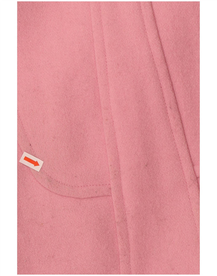 Casaco feminino JACK WILLS com peito duplo Reino Unido 8 lã rosa pequena