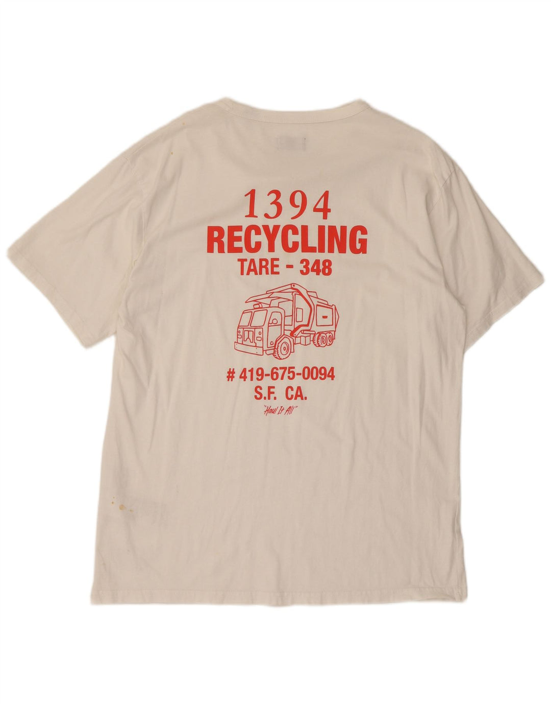 Camiseta gráfica masculina Levi's Top XL algodão branco