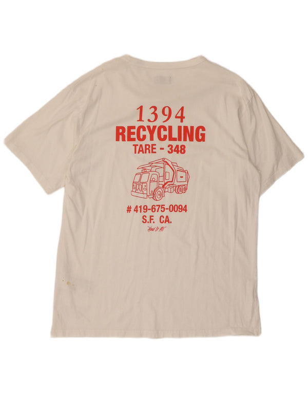 Camiseta gráfica masculina Levi's Top XL algodão branco