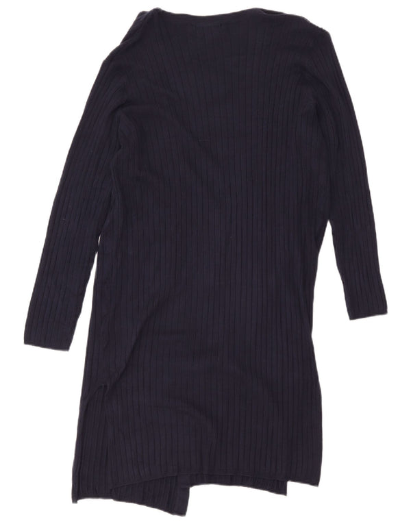 Suéter cardigã feminino Longline da Marks & Spencer Reino Unido 12 médio azul marinho