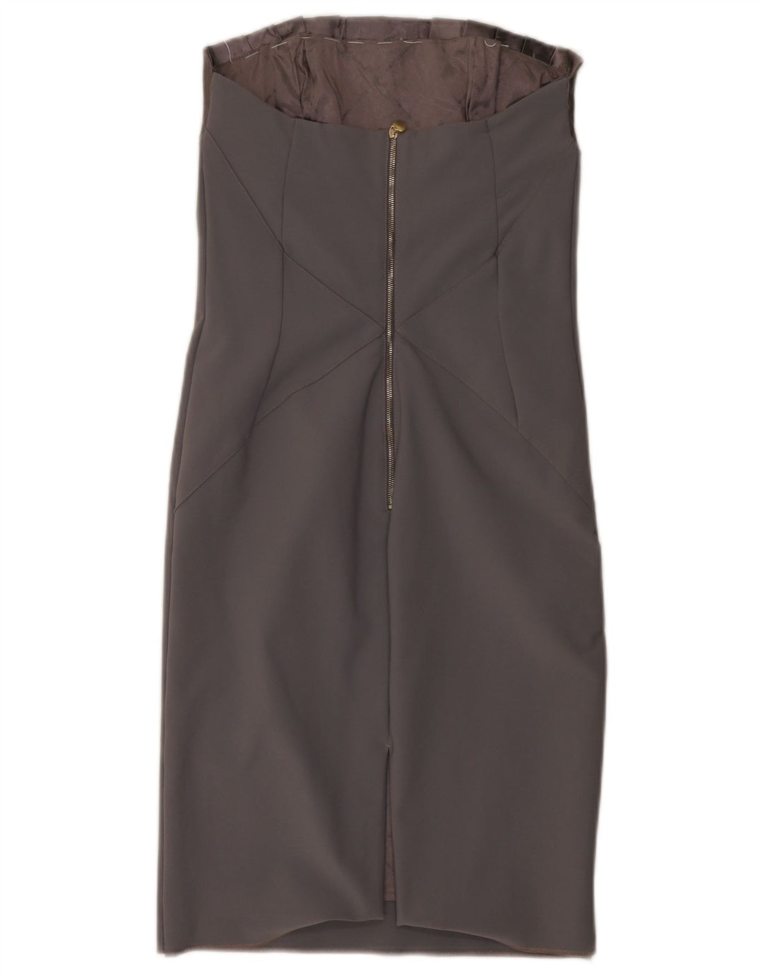 Vestido sem alças Elisabetta Franchi feminino UK 2 2XS cinza poliamida