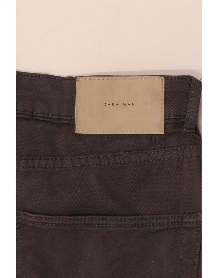 Calça casual slim masculina Zara W36 L31 cinza