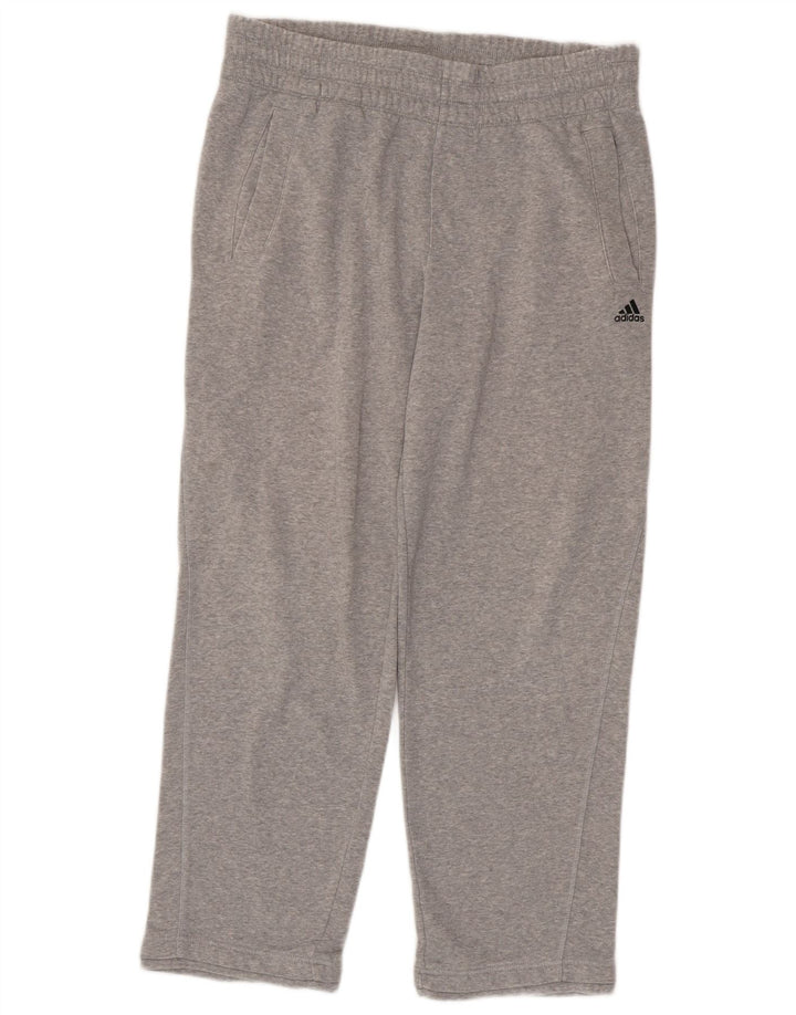 Adidas Mens Climalite Calças de treino cinza médio algodão