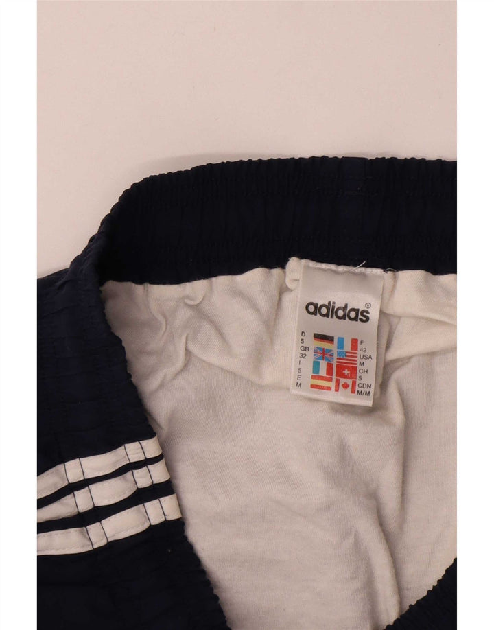 Shorts esportivos masculinos Adidas médio azul marinho poliéster