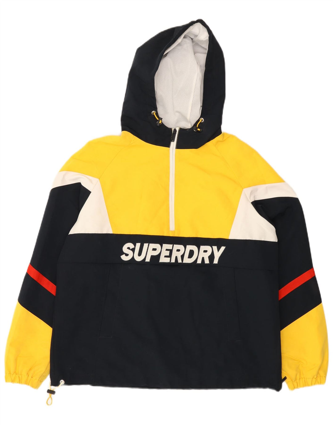 Jaqueta Anorak Feminina Oversized Graphic SUPERDRY Reino Unido 12 Médio Amarelo