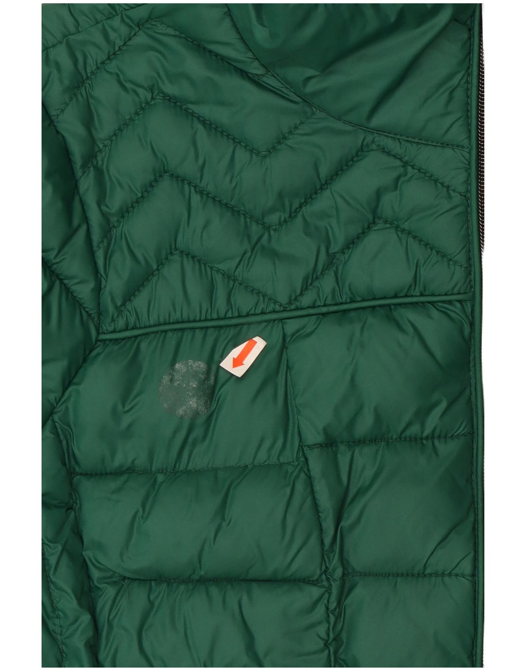 Jaqueta acolchoada com capuz feminino Michael Kors UK 14 nylon verde médio