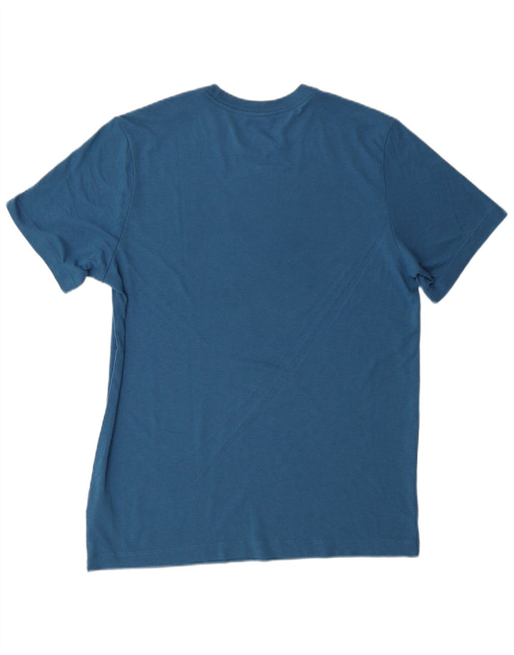 Camiseta masculina NIKE Dri Fit Graphic Top Médio Azul Poliéster