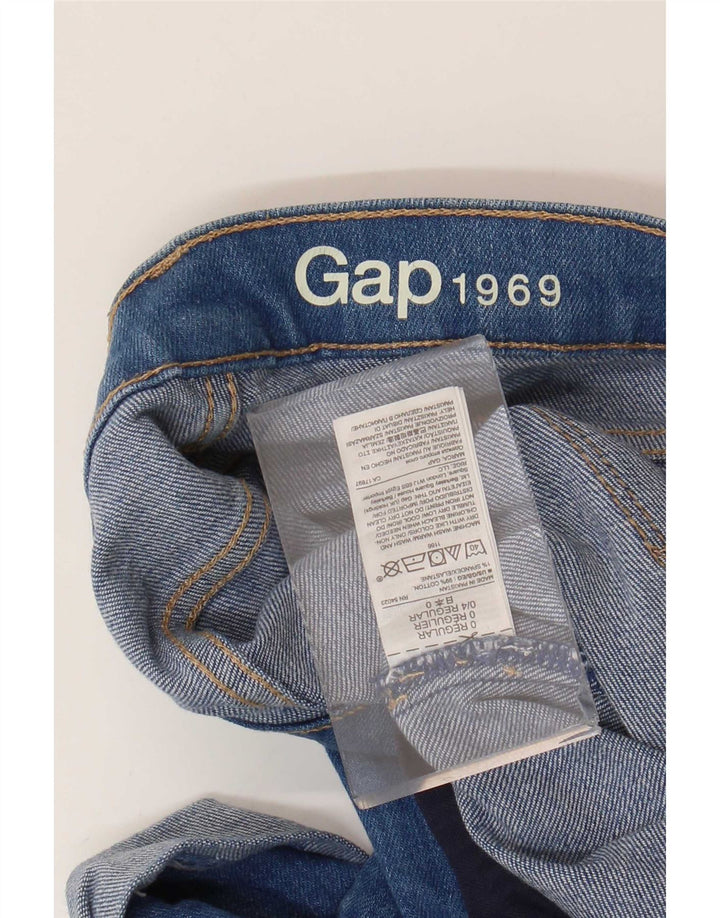 Shorts jeans feminino Gap EUA 0 XS W25 algodão azul