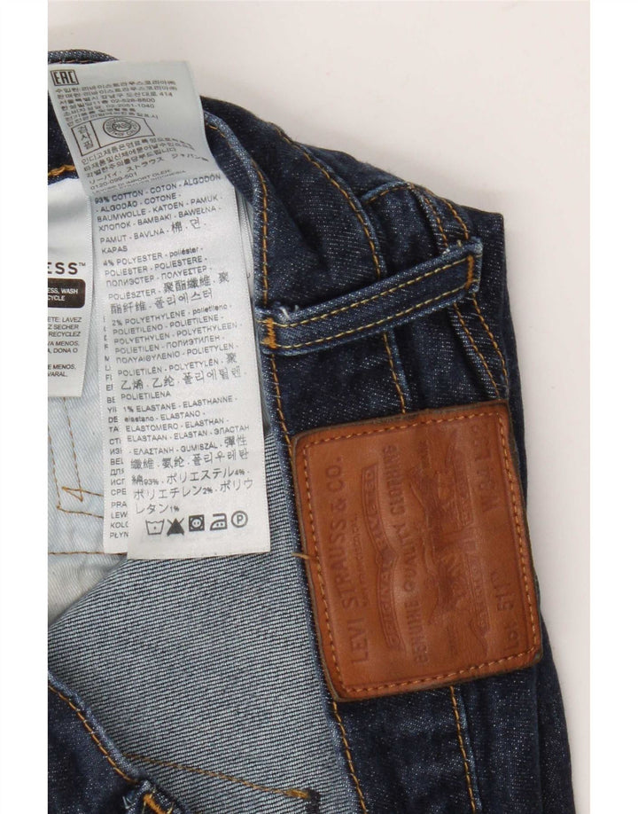 Levi's Masculino 511 Slim Jeans W34 L32 Azul Marinho Algodão