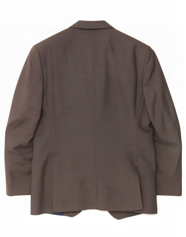 Marks & Spencer Mens Tailored Fit 2 Button Blazer Jacket UK 46 XL Grey Wool
