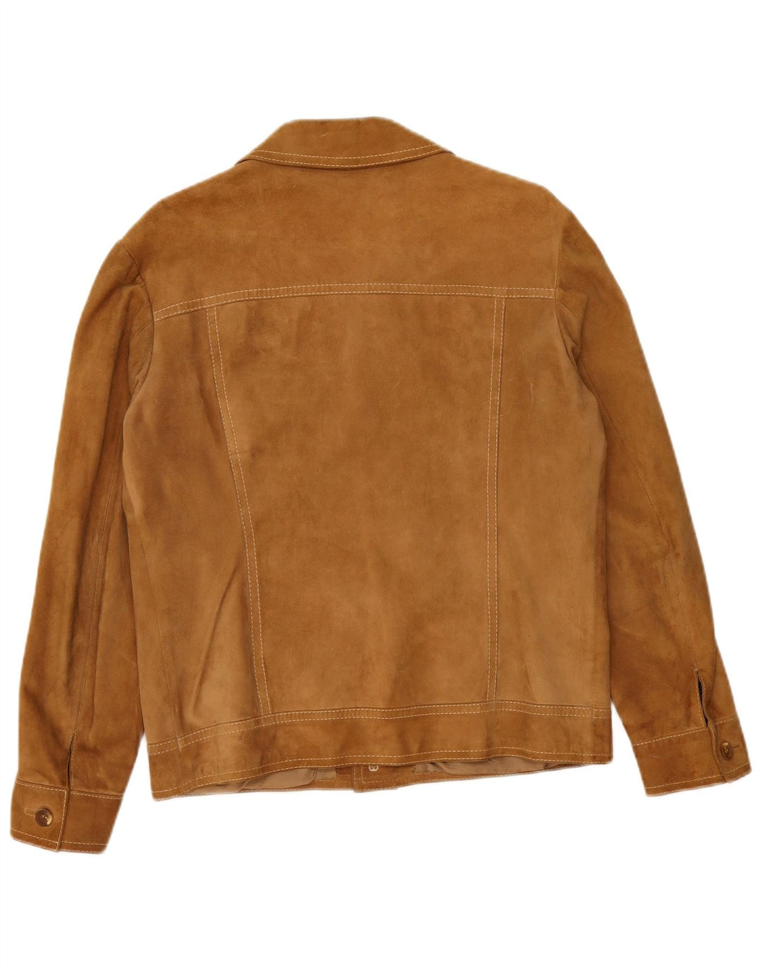 Jaqueta masculina vintage de camurça UK 38 marrom médio